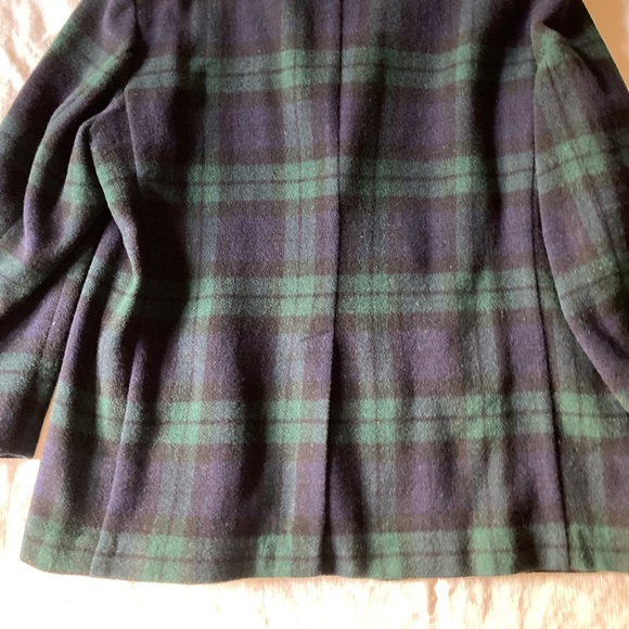 The Gap men glen plaid green navy black wool jacket - Picture 5 of 11